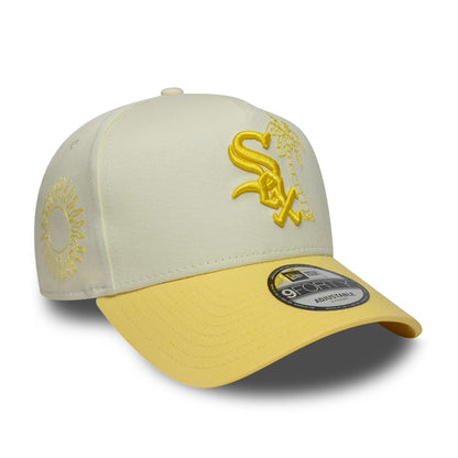 Pictured is this MLB Icon E-Frame Chicago White Sox 9FORTY A-Frame cap in white. 3