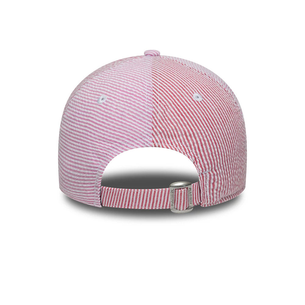 Pictured is this MLB Stripe LA Dodgers 9TWENTY cap in red and pink. 6