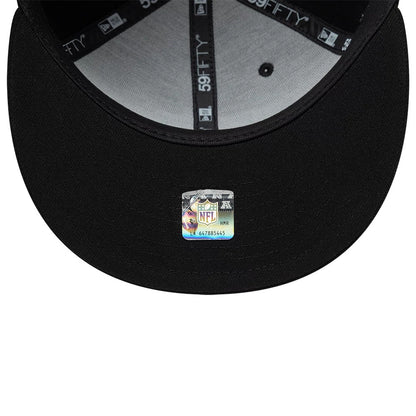 Pictured is this NFL Floral Las Vegas Raiders 59FIFTY Fitted cap in black. 7