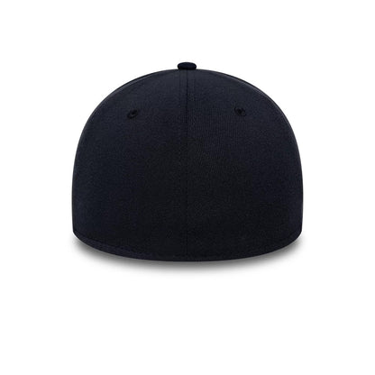 Pictured is this New Era Suede Visor 39THIRTY Stretch Fit cap in navy. 4