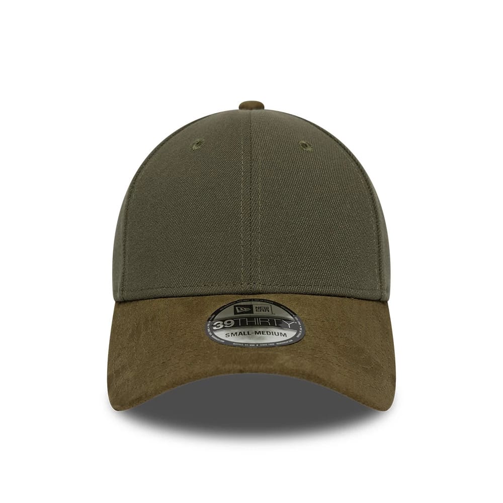 Pictured is this New Era Suede Visor 39THIRTY Stretch Fit cap in green. 2