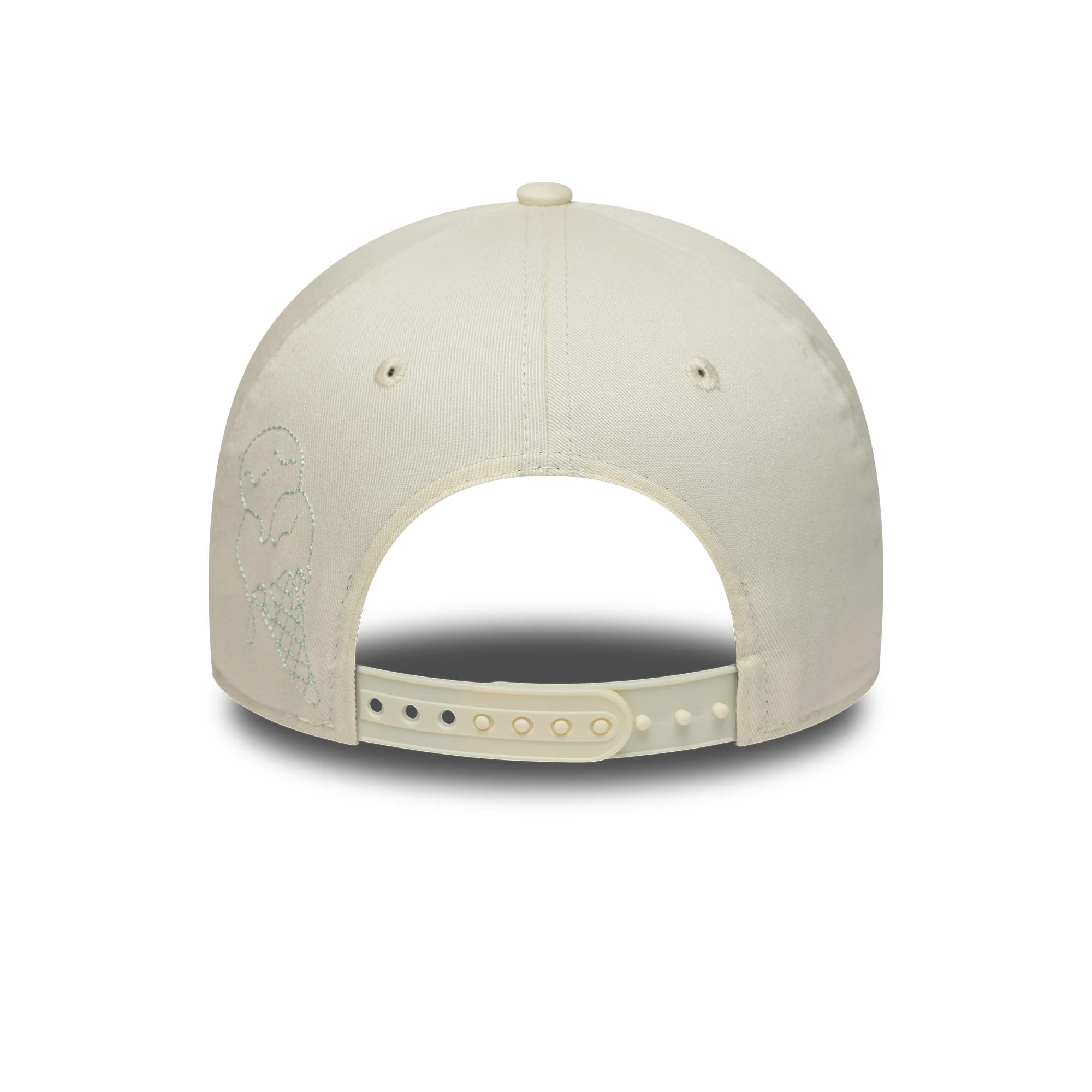 Pictured is this New Era Palm 9FORTY A-Frame cap in white & green. 4