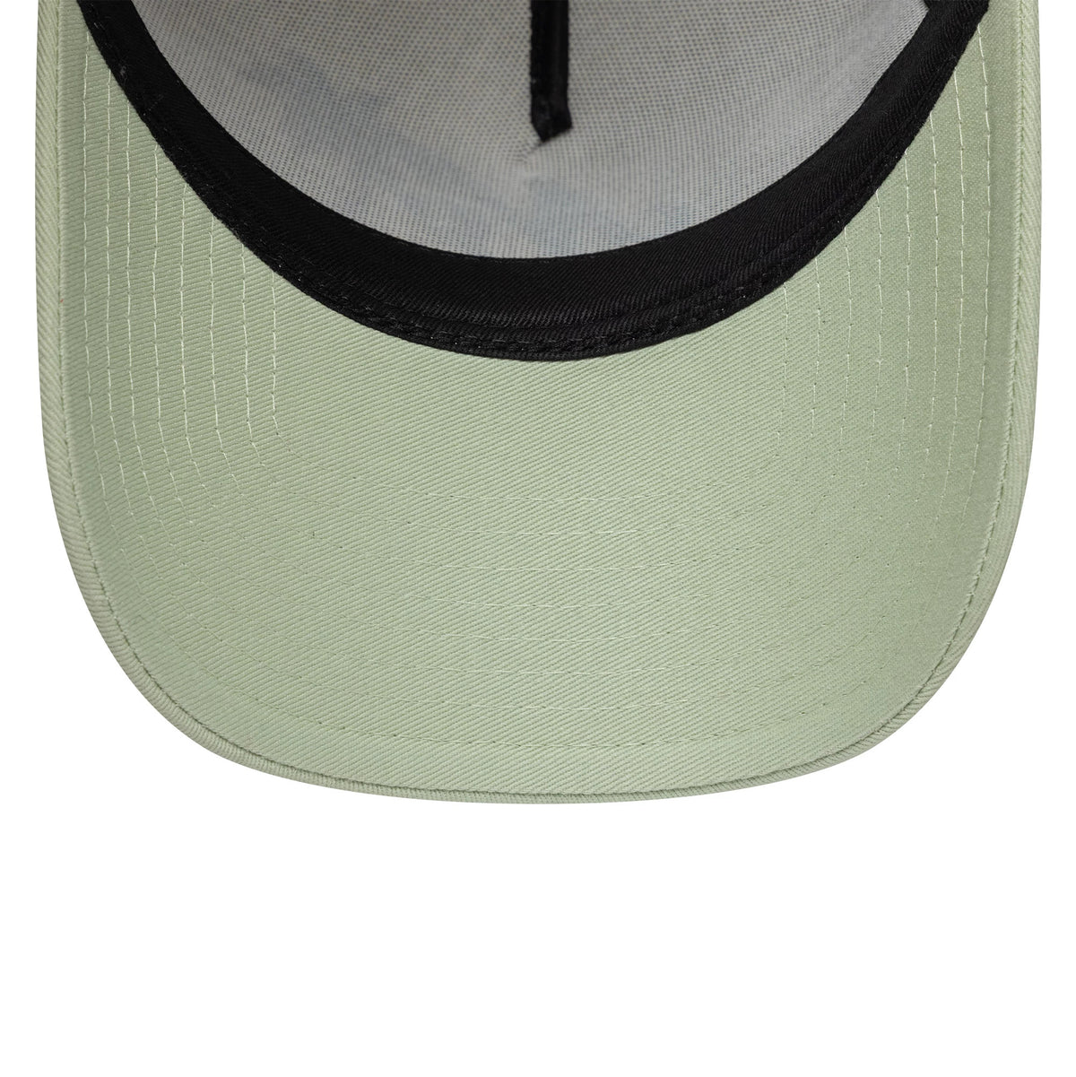 Pictured is this New Era Palm 9FORTY A-Frame cap in white & green. 5