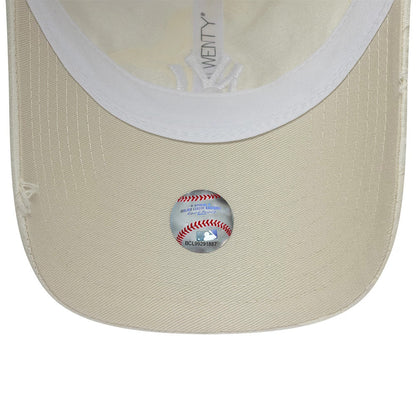 Pictured is this MLB Frayed New York Yankees 9TWENTY cap in light beige. 7