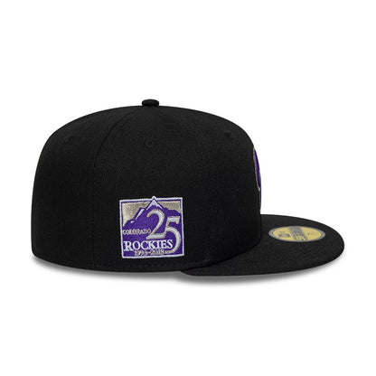 Pictured is this MLB Cooperstown Colorado Rockies 59FIFTY Fitted cap in black. 5
