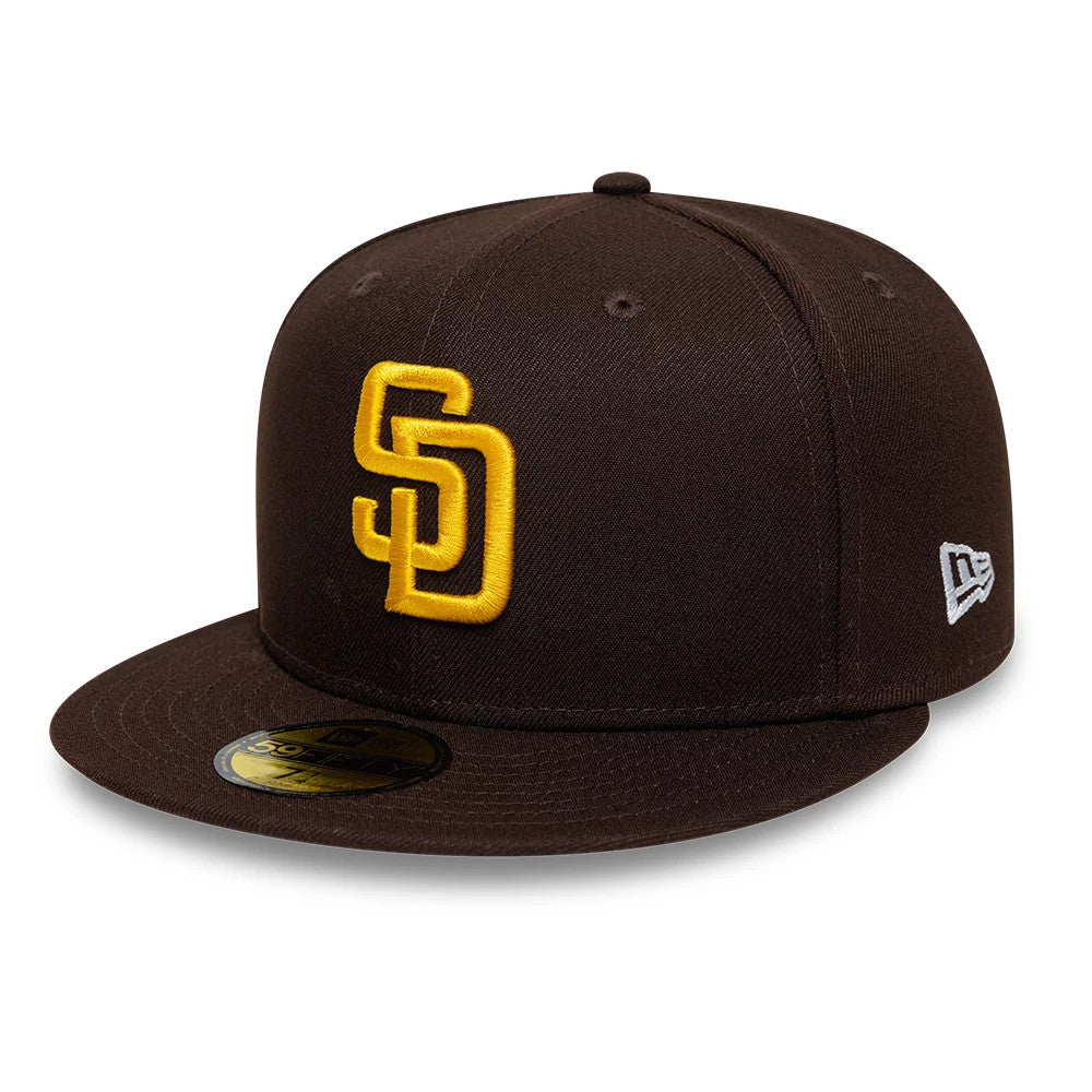 Pictured is this MLB Cooperstown San Diego Padres 59FIFTY Fitted cap in dark brown. 4