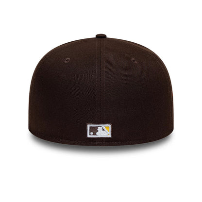 Pictured is this MLB Cooperstown San Diego Padres 59FIFTY Fitted cap in dark brown. 7