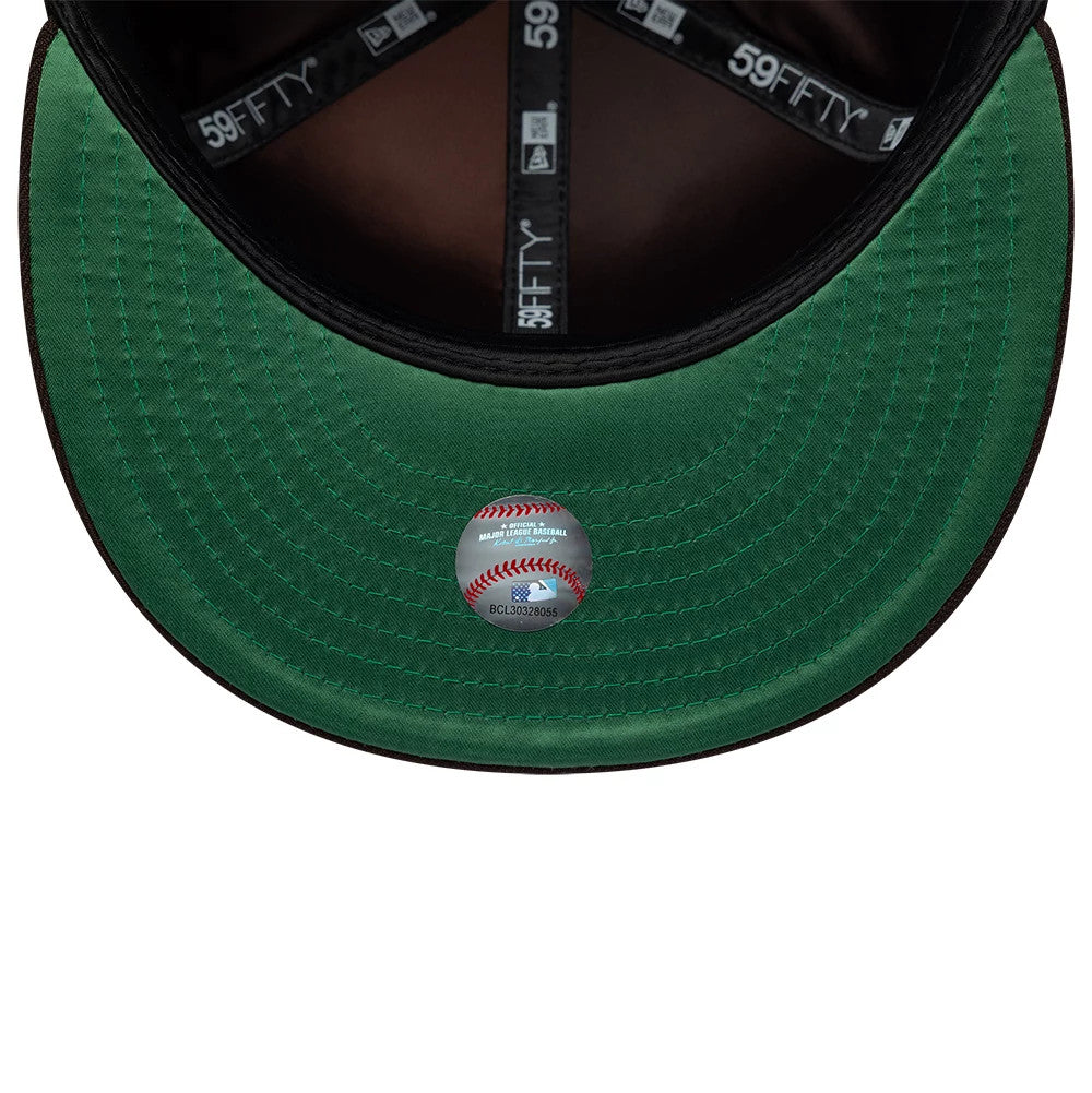 Pictured is this MLB Cooperstown San Diego Padres 59FIFTY Fitted cap in dark brown. 2