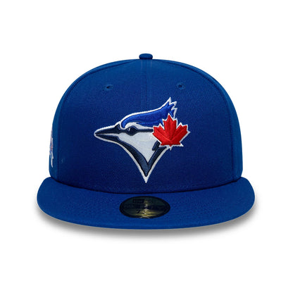 Pictured is this MLB Cooperstown Toronto Blue Jays 59FIFTY Fitted cap in blue. 3