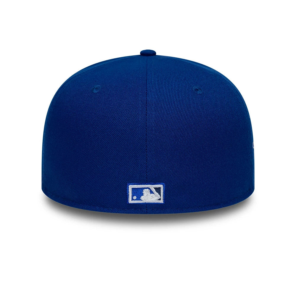 Pictured is this MLB Cooperstown Toronto Blue Jays 59FIFTY Fitted cap in blue. 5