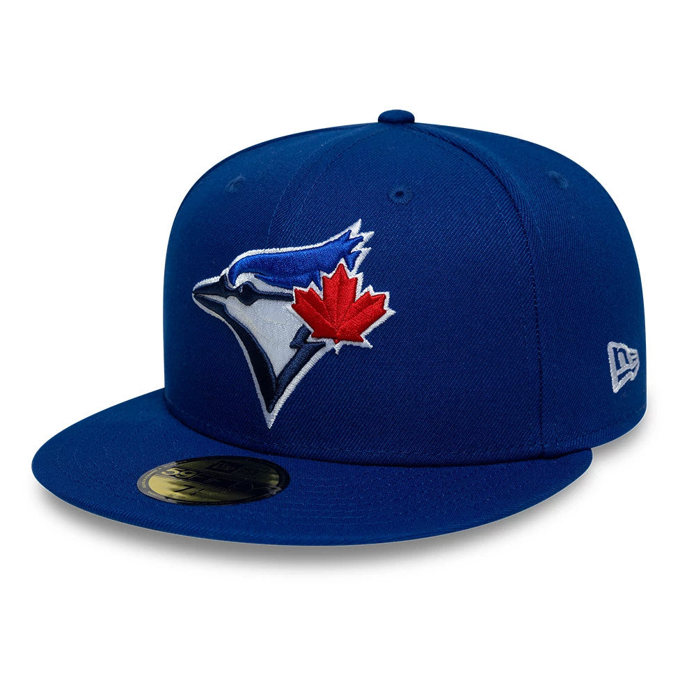Pictured is this MLB Cooperstown Toronto Blue Jays 59FIFTY Fitted cap in blue. 4