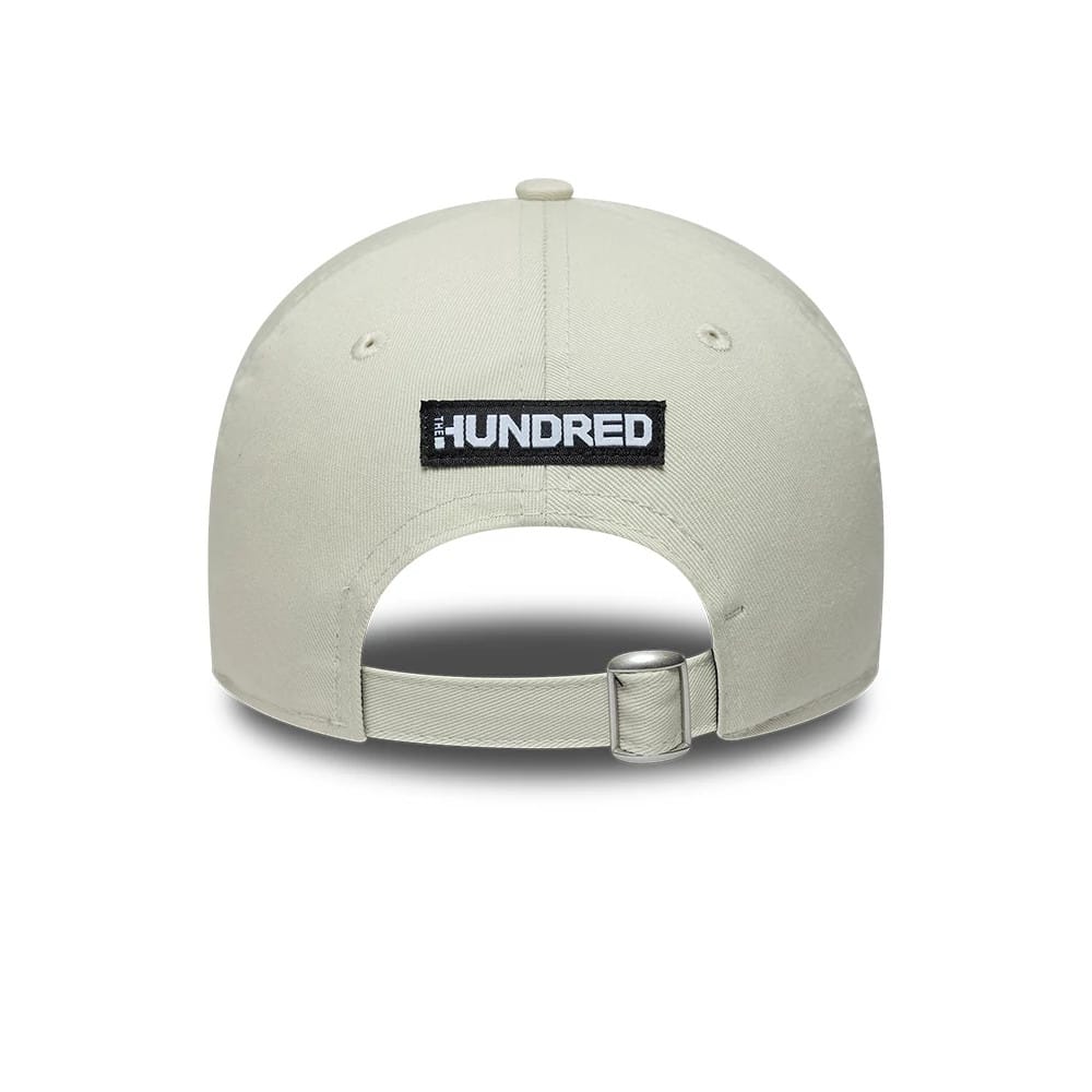 Pictured is this The Hundred 2026 Southern Brave 9TWENTY Adjustable cap in light beige. 4