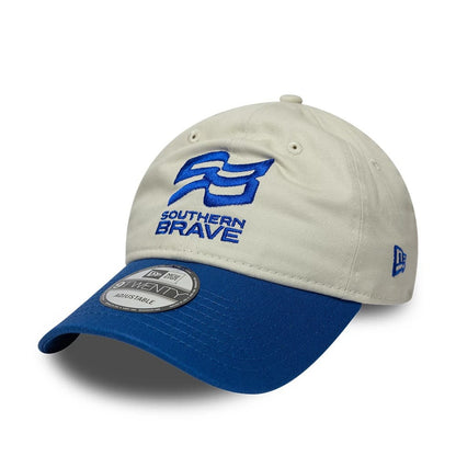Pictured is this The Hundred 2026 Southern Brave 9TWENTY Adjustable cap in light beige. 1