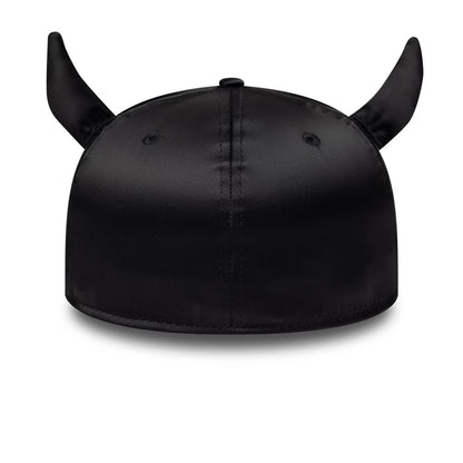 Pictured is this New Era Satin Horn 59FIFTY Fitted cap in black. 6
