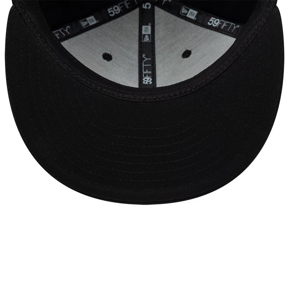 Pictured is this New Era Satin Horn 59FIFTY Fitted cap in black. 7