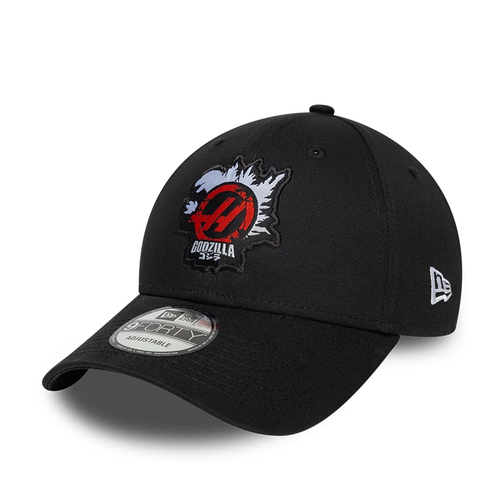 Pictured is this Godzilla X TGR Haas F1 9FORTY cap in black. 3