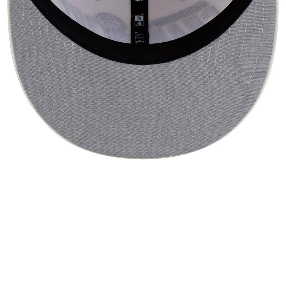 Pictured is this NBA Finals Parade 2026 New York Knicks 9FIFTY Snapback cap in white. 2