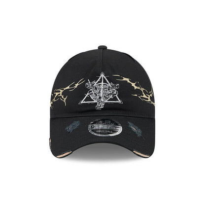 Pictured is this Harry Potter Deathly Hallows 9FORTY A-Frame Unstructured cap in black. 3