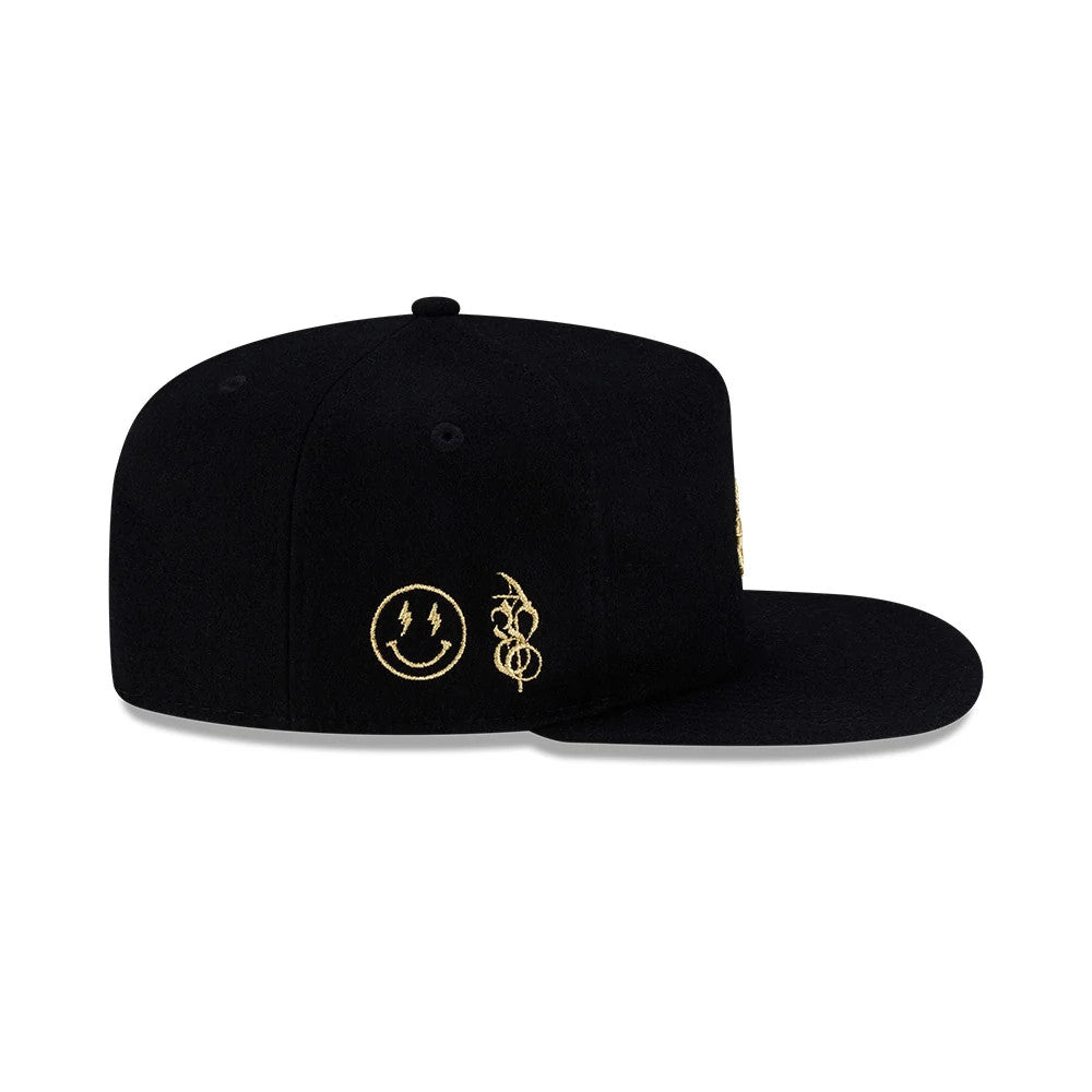 Pictured is this New Era X J Balvin & Ryan Castro Omerta New Era 19TWENTY cap in black. 5