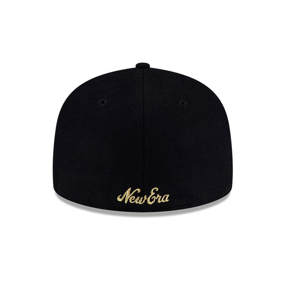 Pictured is this New Era X J Balvin & Ryan Castro Omerta New Era 59FIFTY Fitted cap in black. 4