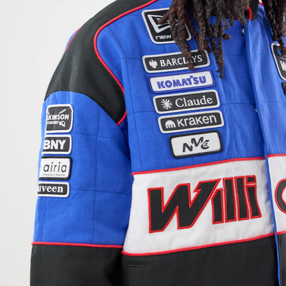 The model is wearing this Williams Vegas Race Special Jacket in black. 5