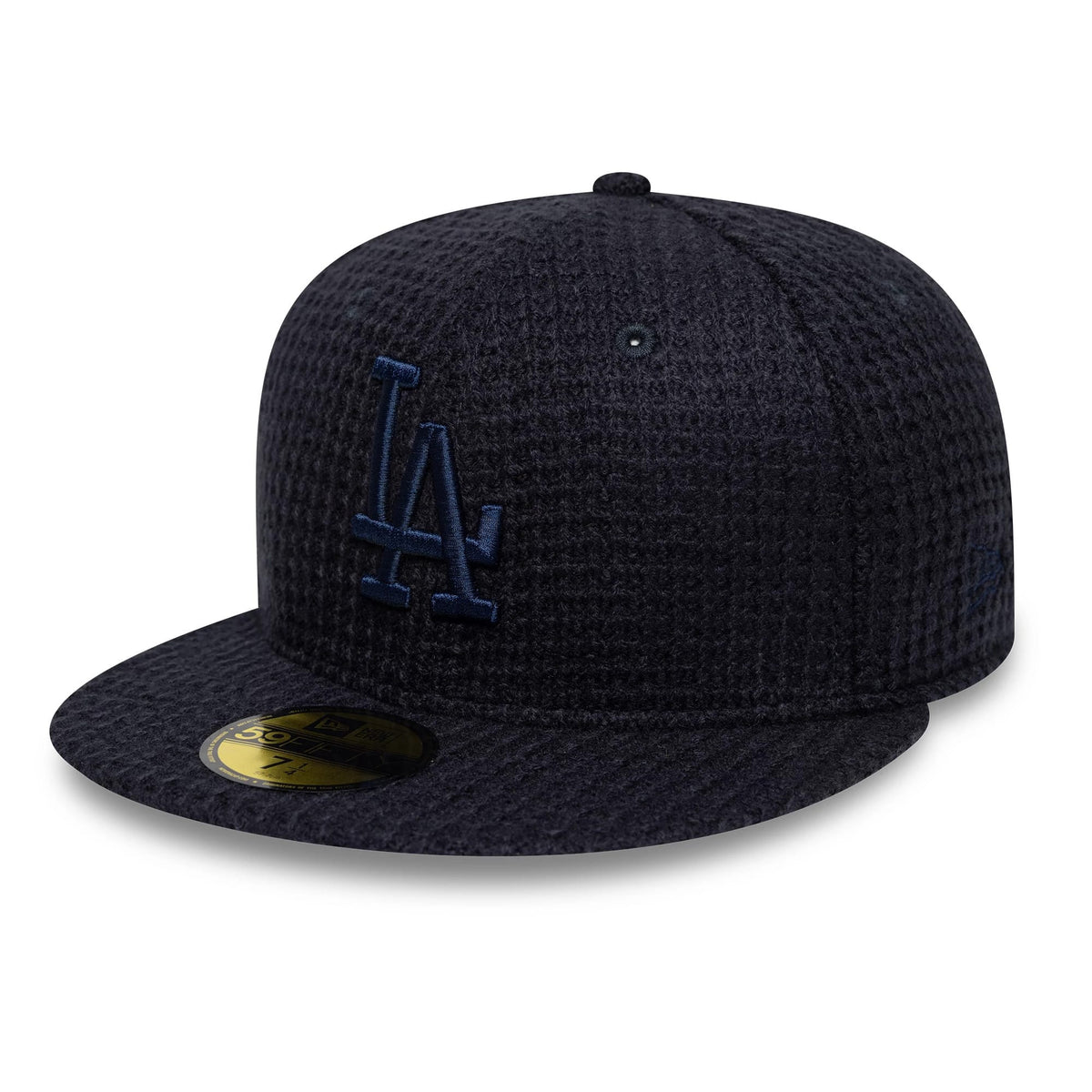 Pictured is this MLB Knitted LA Dodgers 59FIFTY Fitted cap in black. 1