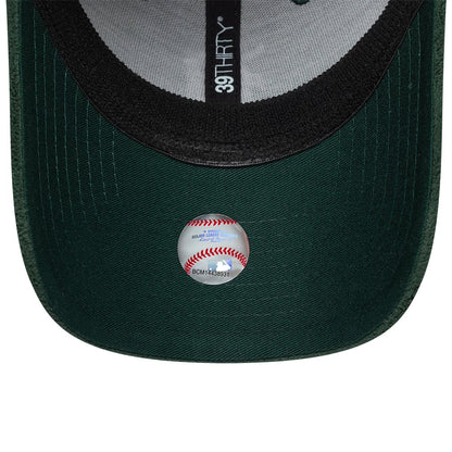 Pictured is this MLB Fleece Detroit Tigers 39THIRTY Stretch Fit cap in dark green. 7