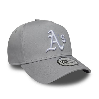 Pictured is this MLB League Essential Athletics 9FORTY E-Frame cap in grey. 3