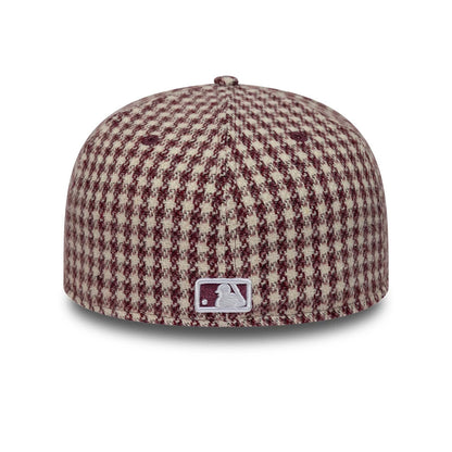 Pictured is this MLB Houndstooth New York Mets 59FIFTY Fitted cap in dark purple. 5