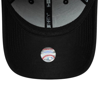Pictured is this MLB LA Dodgers 39THIRTY Downflap Stretch Fit cap in black. 7