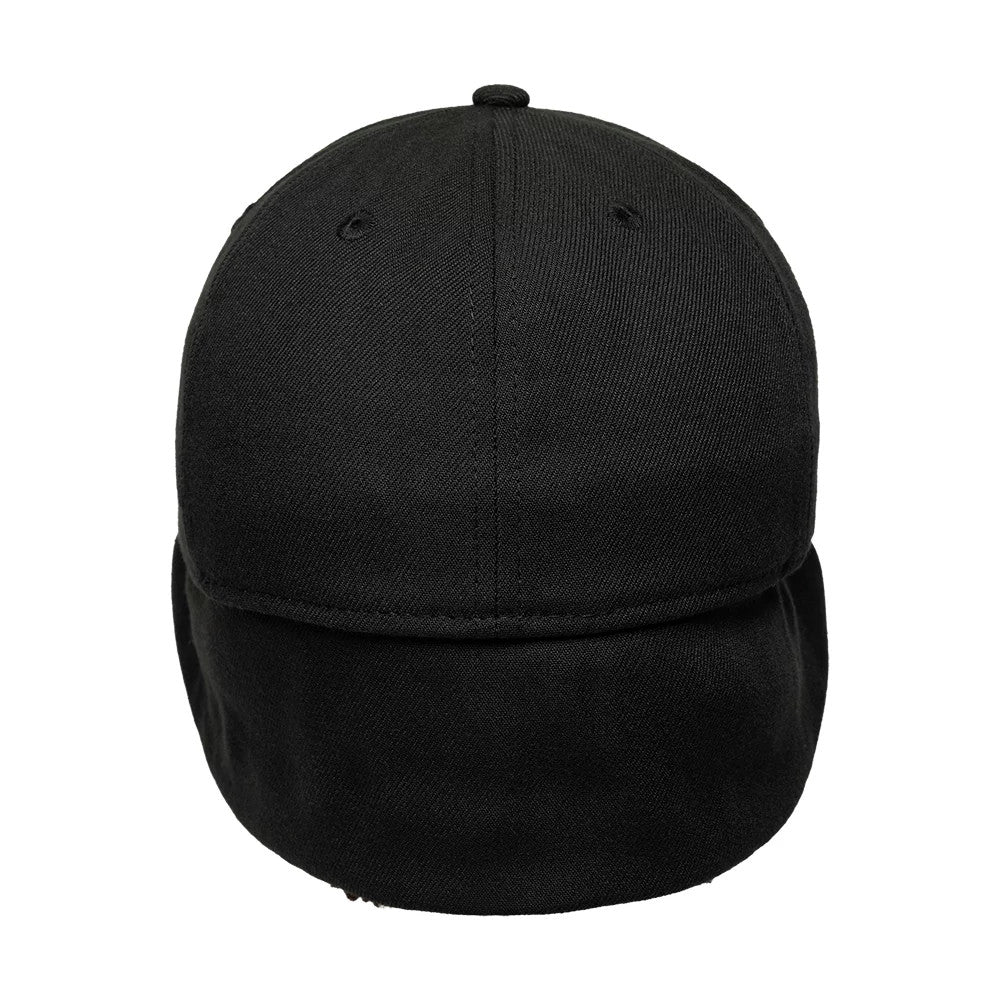 Pictured is this MLB LA Dodgers 39THIRTY Downflap Stretch Fit cap in black. 9
