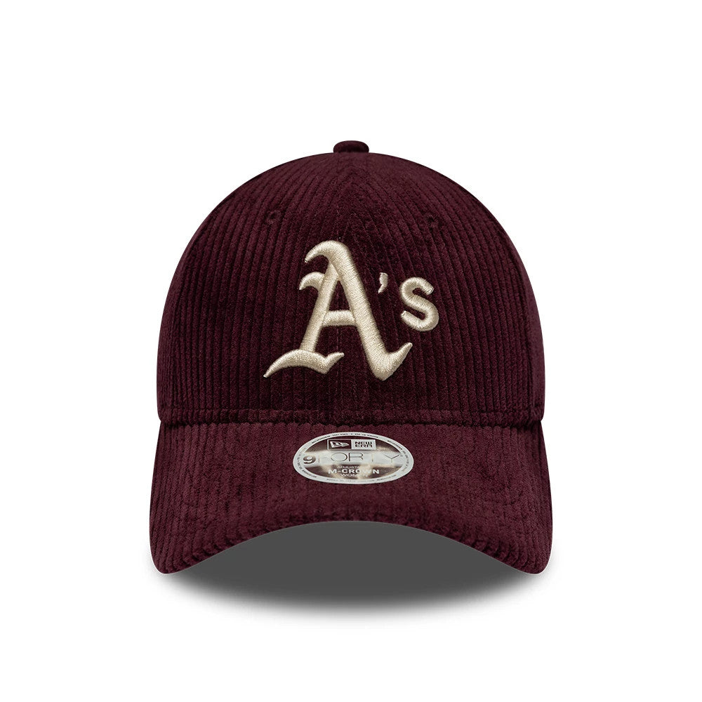 Pictured is this Womens MLB Chunky Cord Athletics 9FORTY M-Crown cap in dark purple. 2