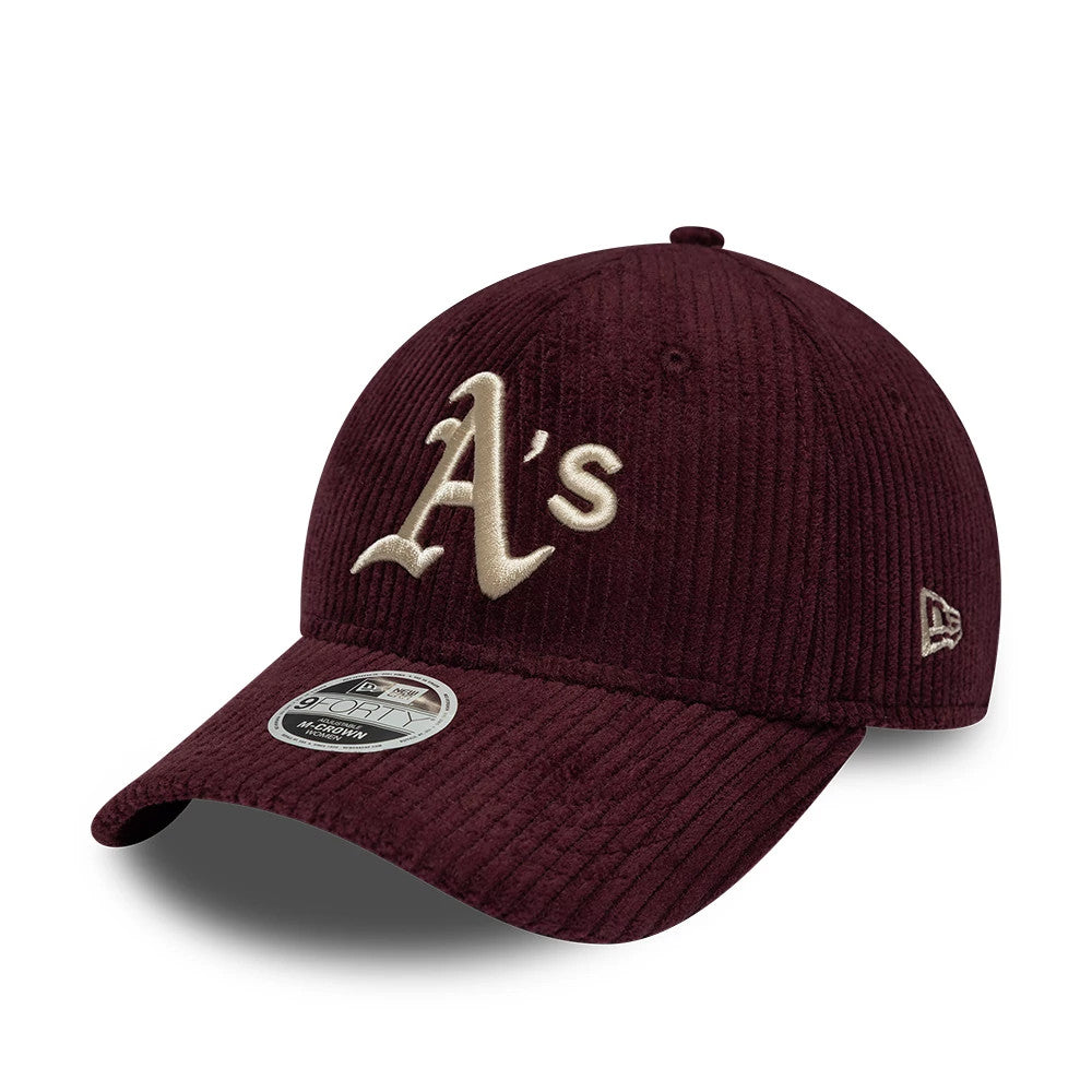 Pictured is this Womens MLB Chunky Cord Athletics 9FORTY M-Crown cap in dark purple. 1