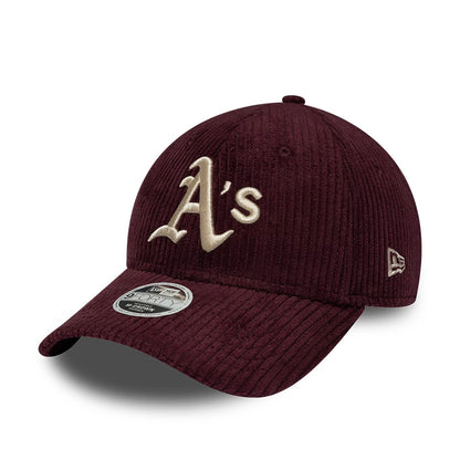 Pictured is this Womens MLB Chunky Cord Athletics 9FORTY M-Crown cap in dark purple. 1