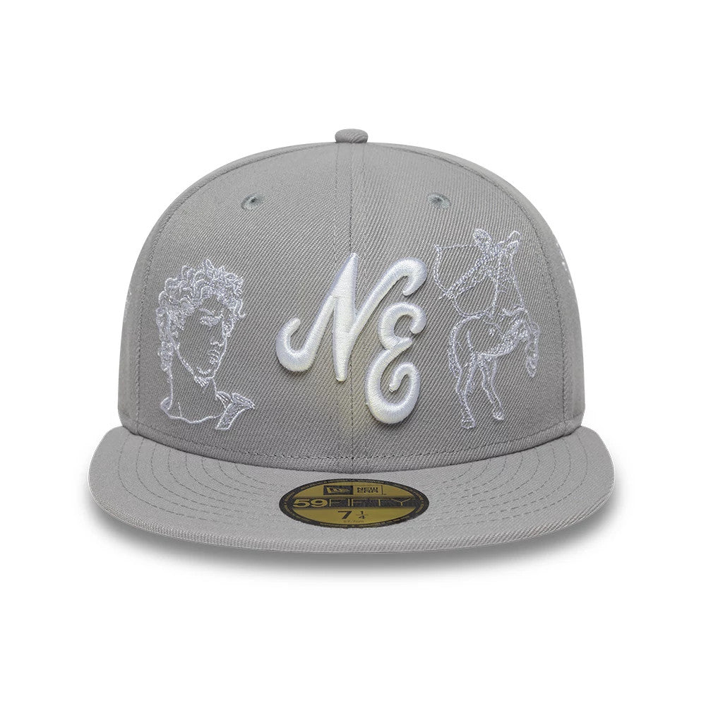Pictured is this New Era Mythical 59FIFTY Fitted cap in grey. 2