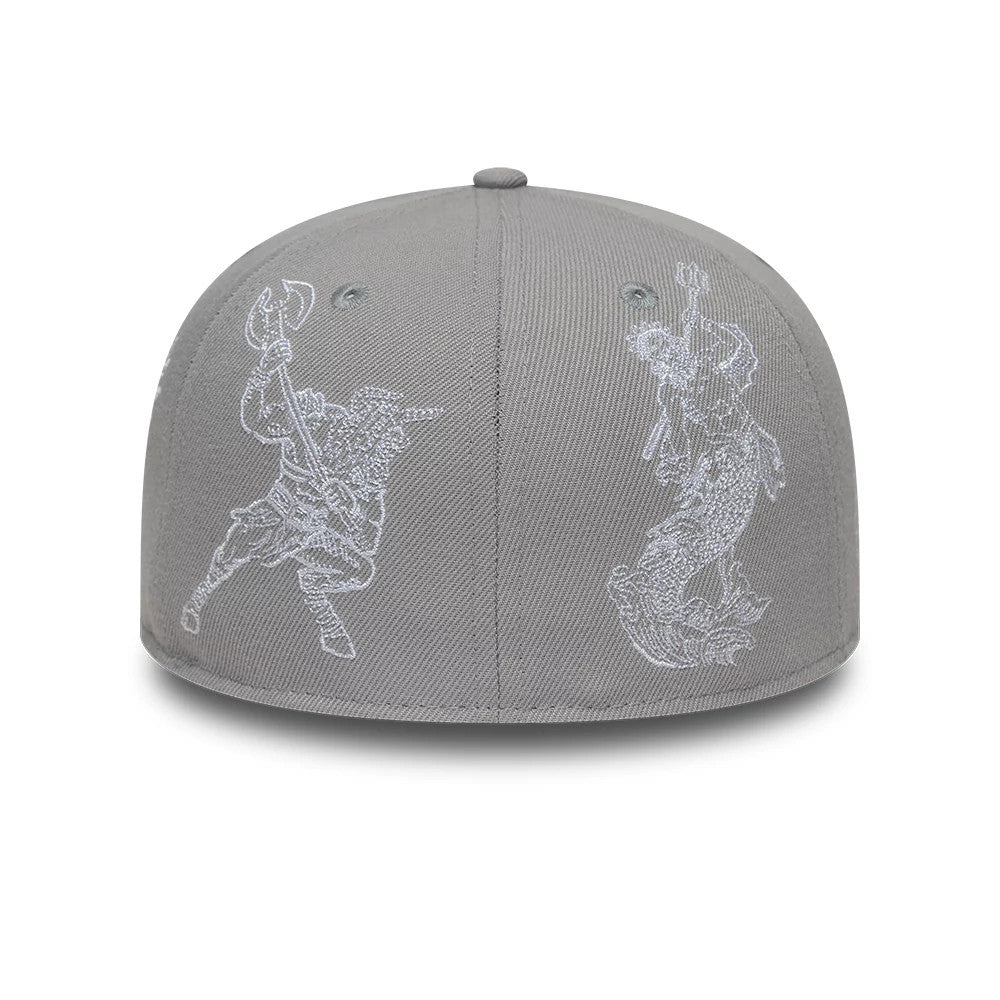 Pictured is this New Era Mythical 59FIFTY Fitted cap in grey. 6