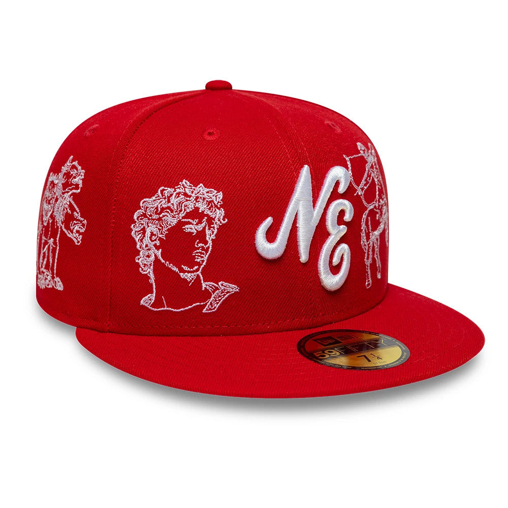 Pictured is this New Era Mythical 59FIFTY Fitted cap in red. 3