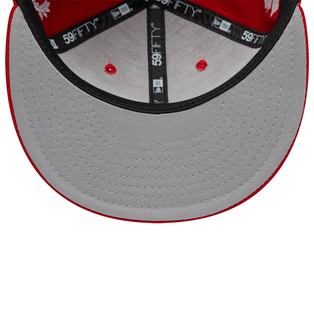 Pictured is this New Era Mythical 59FIFTY Fitted cap in red. 7