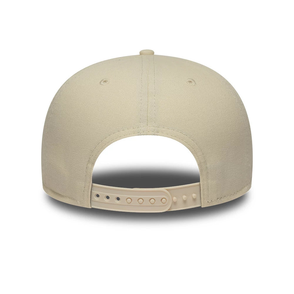 Pictured is this New Era Fabric Script 9FIFTY Snapback cap in Cream & black. 6