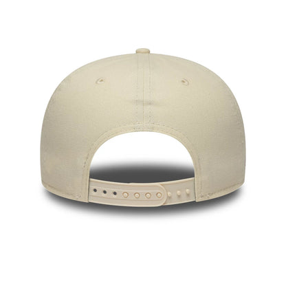 Pictured is this New Era Fabric Wordmark New Era 9FIFTY Snapback cap in cream & black. 6