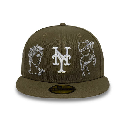 Pictured is this MLB Mythical New York Mets 59FIFTY Fitted cap in green. 2