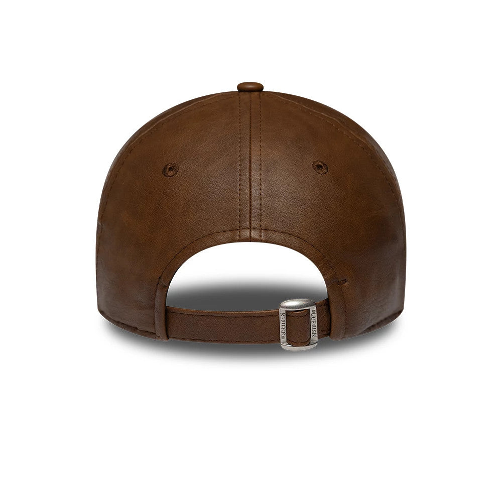 Pictured is this Womens MLB Washed PU Athletics 9TWENTY cap in brown. 4