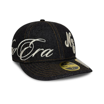 Pictured is this New Era Denim Low Profile 59FIFTY Fitted cap in black. 3