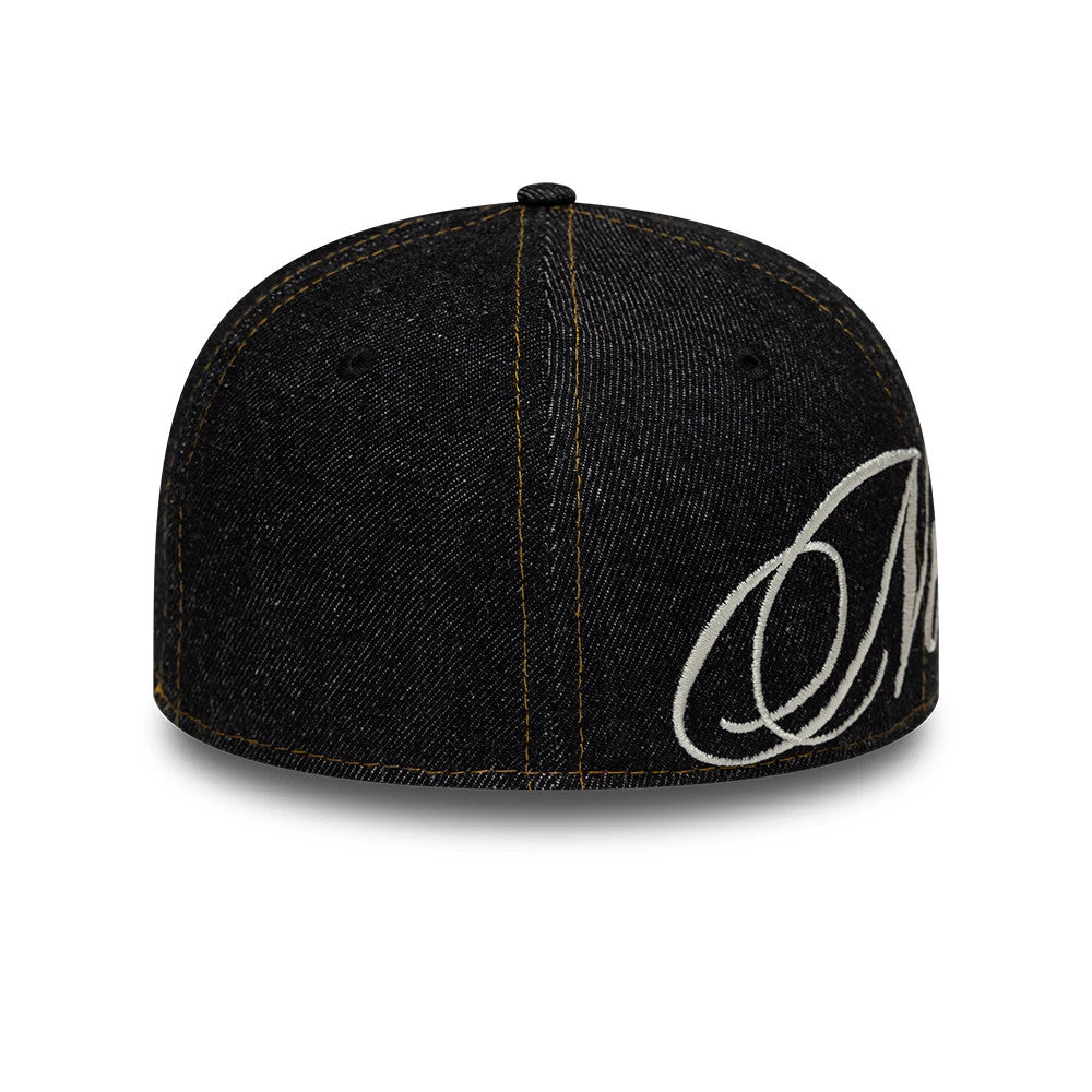 Pictured is this New Era Denim Low Profile 59FIFTY Fitted cap in black. 6