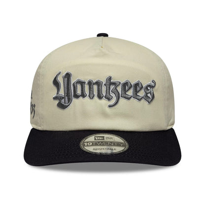 Pictured is this MLB Script New York Yankees 19TWENTY cap in cream & navy. 3