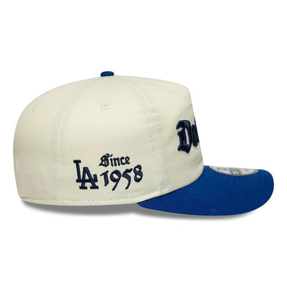 Pictured is this MLB Script LA Dodgers 19TWENTY cap in cream & blue. 5