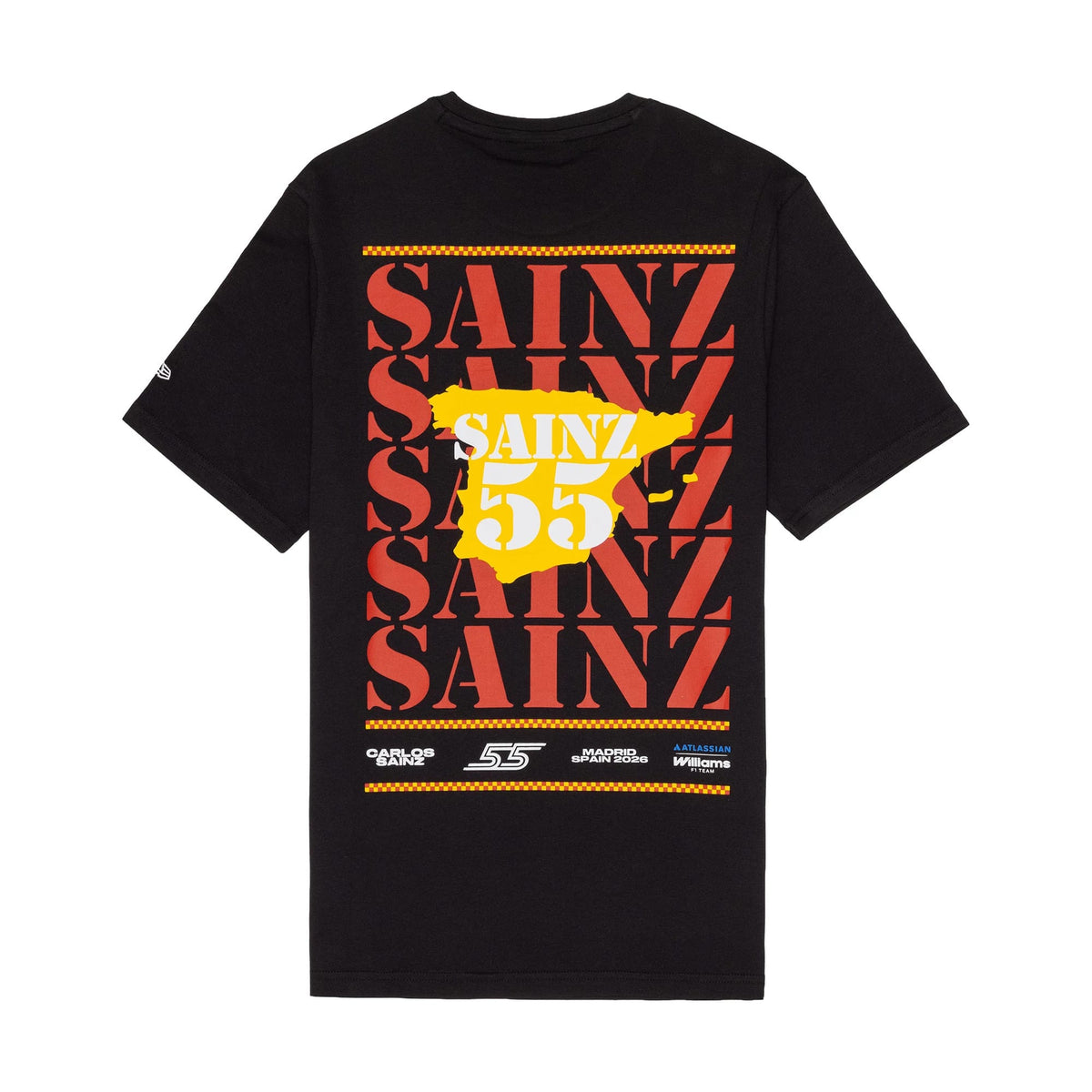 The model is wearing this Williams Carlos Sainz Spain Race Special T-Shirt in black. 2