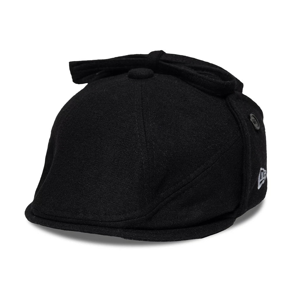 Pictured is this MLB Wool New York Yankees Downflap Driver cap in black. 1