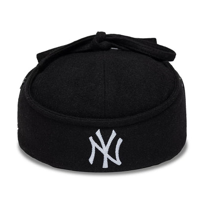 Pictured is this MLB Wool New York Yankees Downflap Driver cap in black. 5