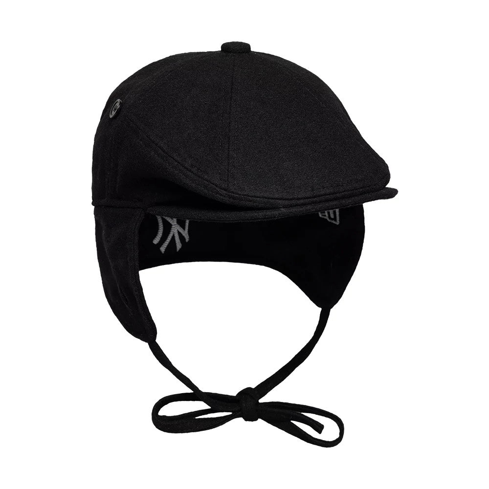 Pictured is this MLB Wool New York Yankees Downflap Driver cap in black. 7
